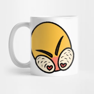 Angry love heart eyes cursed emoji Mug